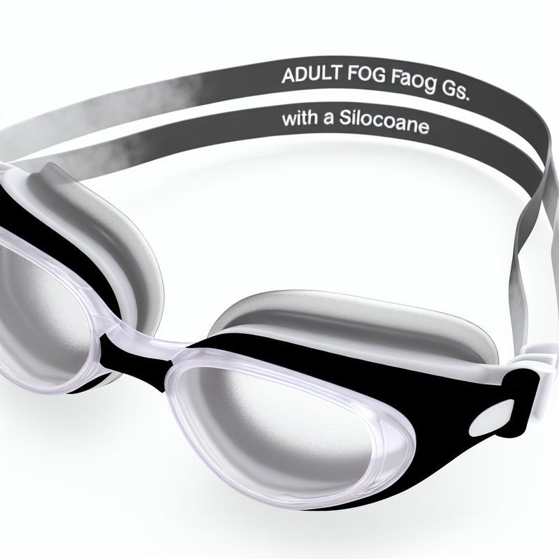 Anti Fog Swimming Goggles with Silicone Frame for Adults